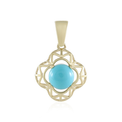 9K Sleeping Beauty Turquoise Gold Pendant (Ornaments by de Melo)