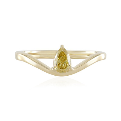 9K VVS2 Yellow Diamond Gold Ring (de Melo)