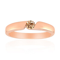 9K SI1 Argyle Rose De France Diamond Gold Ring