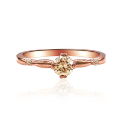 14K SI1 Argyle Rose De France Diamond Gold Ring