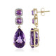 9K Amethyst Gold Earrings