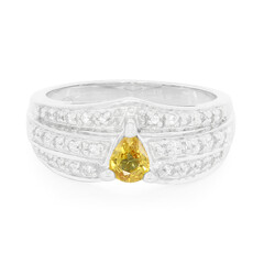 Yellow Sapphire Silver Ring