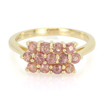 18K Unheated Padparadscha Sapphire Gold Ring (AMAYANI)