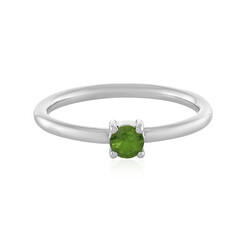 Ceylon Green Zircon Silver Ring