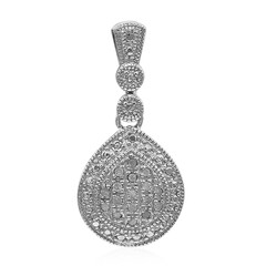 PK (I) Diamond Silver Pendant