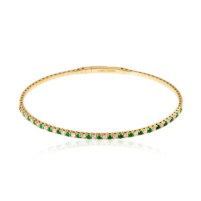 14K AAA Tsavorite Gold Bangle (CIRARI)