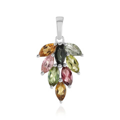 Fancy Tourmaline Silver Pendant