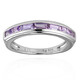 Unheated Ceylon Purple Sapphire Silver Ring