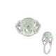 Green Amethyst Silver Ring