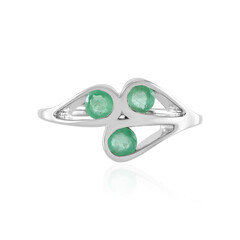 Colombian Emerald Silver Ring