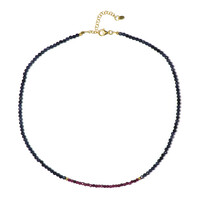 Mozambique Ruby Silver Necklace (Riya)