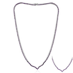 Amethyst Silver Necklace