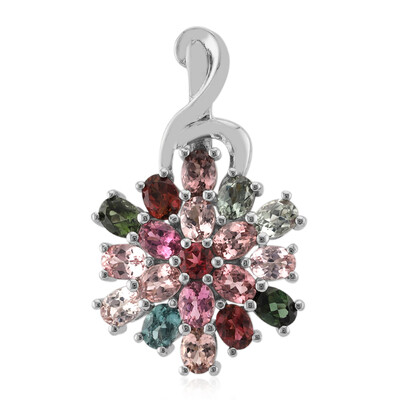 Fancy Tourmaline Silver Pendant