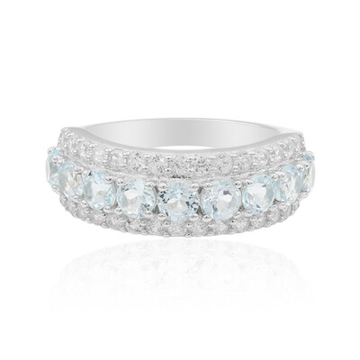 Sky Blue Topaz Silver Ring