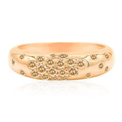 9K SI1 Argyle Rose De France Diamond Gold Ring