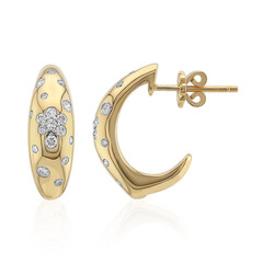 14K IF (D) Diamond Gold Earrings