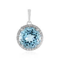 Sky Blue Topaz Silver Pendant