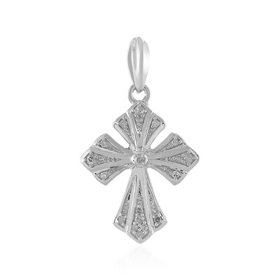 I2 (I) Diamond Silver Pendant