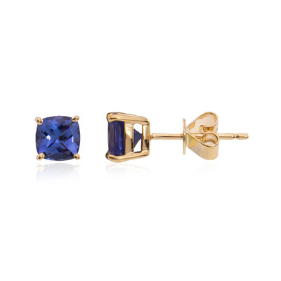 10K AAA Tanzanite Gold Earrings