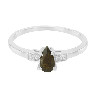 Cuprian Tourmaline Silver Ring