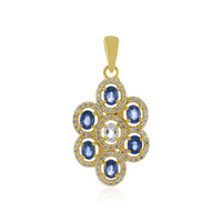 Blue Sapphire Silver Pendant