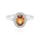 Mandarin Zircon Silver Ring