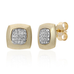 14K SI1 (H) Diamond Gold Earrings