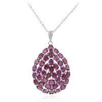 Rhodolite Silver Necklace