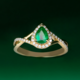 10K AAA Zambian Emerald Gold Ring