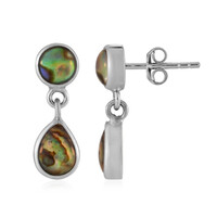 Abalone Shell Silver Earrings