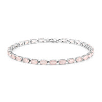 Rose Quartz Silver Bracelet