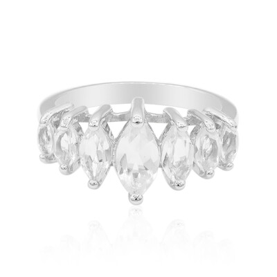 White Topaz Silver Ring