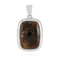 Golden Pietersite Silver Pendant