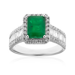 14K AAA Zambian Emerald Gold Ring (CIRARI)