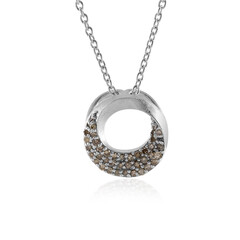 I3 Brown Diamond Silver Necklace