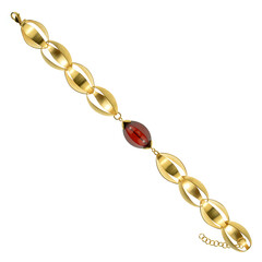 Baltic Amber Stainless Steel Bracelet