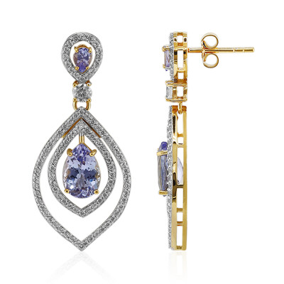 9K Tanzanite Gold Earrings (Adela Gold)