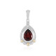 Mozambique Garnet Silver Pendant (Granulieren)