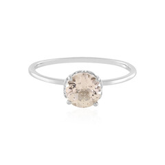 AAA Madagascan Morganite Platinum Ring