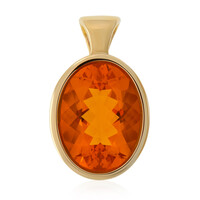 9K Mexican Fire Opal Gold Pendant (CUSTODANA)