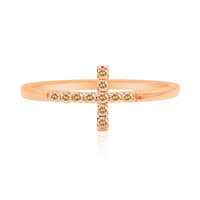 9K SI1 Argyle Rose De France Diamond Gold Ring