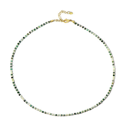 Socoto Emerald Silver Necklace (Riya)