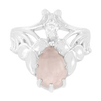 Rose Quartz Silver Ring