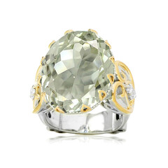 Green Amethyst Silver Ring (Dallas Prince Designs)