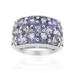 Unheated Tanzanite Silver Ring