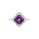 Siberian Amethyst Silver Ring