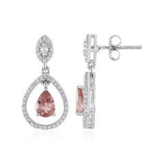 Fancy Tourmaline Silver Earrings (Adela Silber)