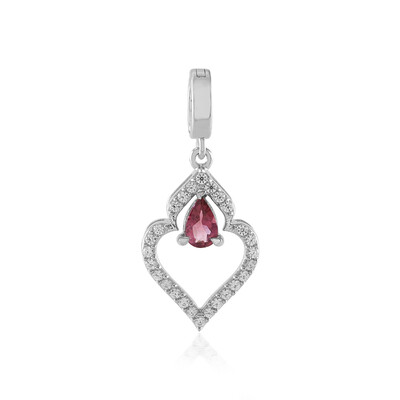 Nigerian Pink Tourmaline Silver Pendant