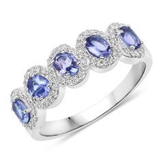 Tanzanite Silver Ring