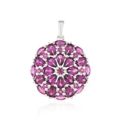 Rhodolite Silver Pendant